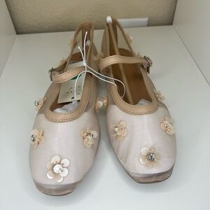 A new Day Everly Floral Mesh Mary Jane Ballet Flats 8
